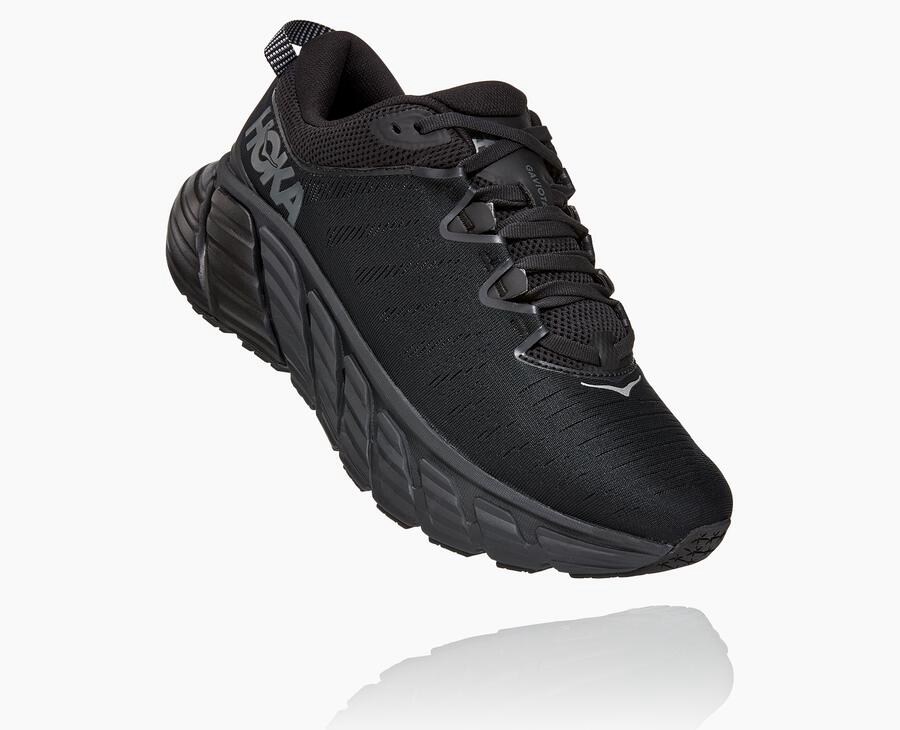 Running Shoes Mens - Hoka One One Gaviota 3 - Black - XBVICFO-57